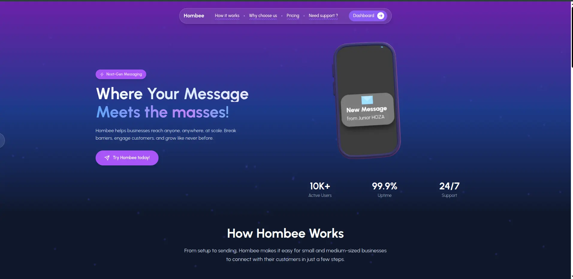Hombee- Mass SMS messaging 